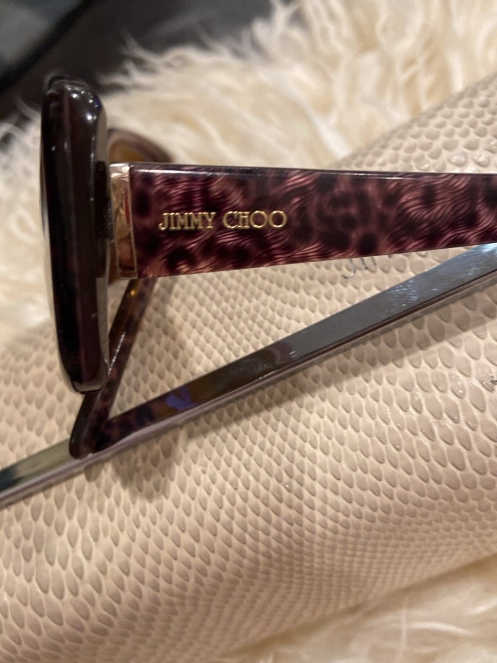 Jimmy Choo Tortoiseshell Oversized Rx Sunglasses with Case And COA - Picture 7 of 14